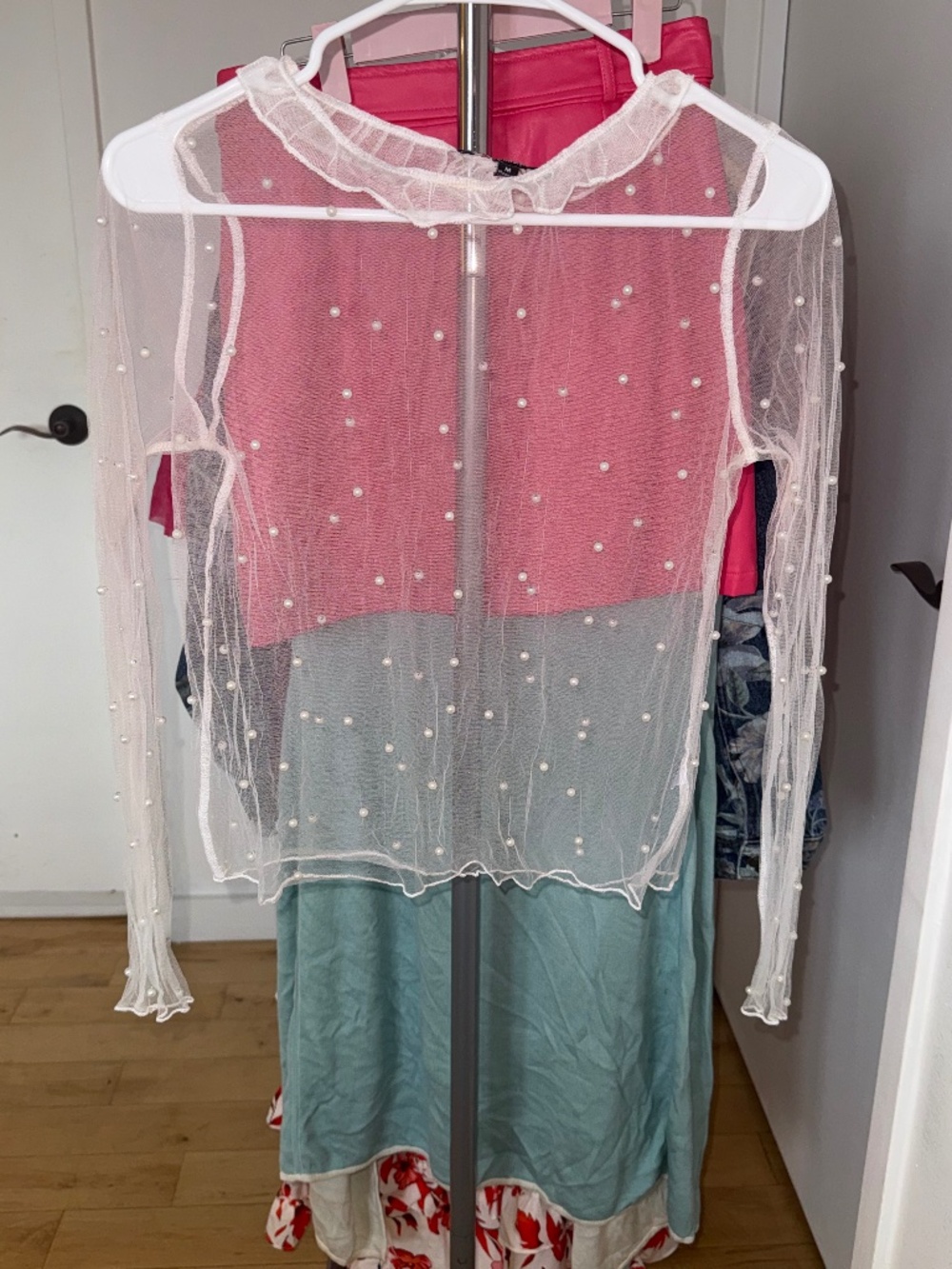 Lace Pearl Top